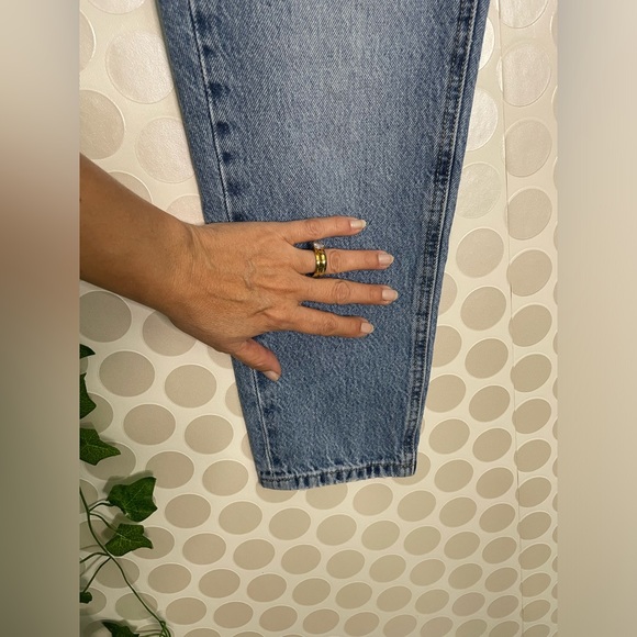 STRADIVARIUS WOMEN'S HIGH WAIST SKY BLUE JEAN, buttons SIZE 02 - Picture 7 of 16